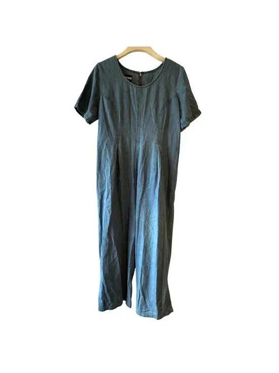 Vintage Bedford Fair Lifestyles Denim Jumpsuit - 16 - Picture 1 of 12